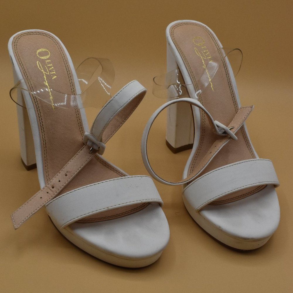 White Platform Pumps